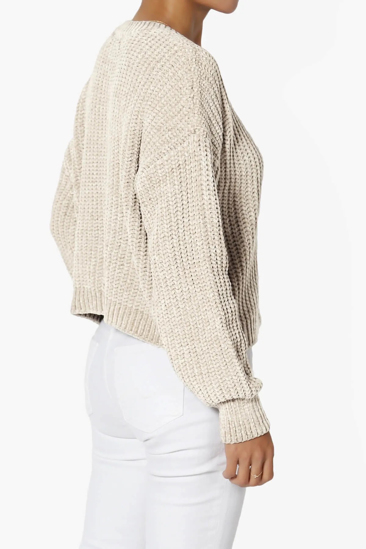 Zeeta Soft Chenille Crop Sweater