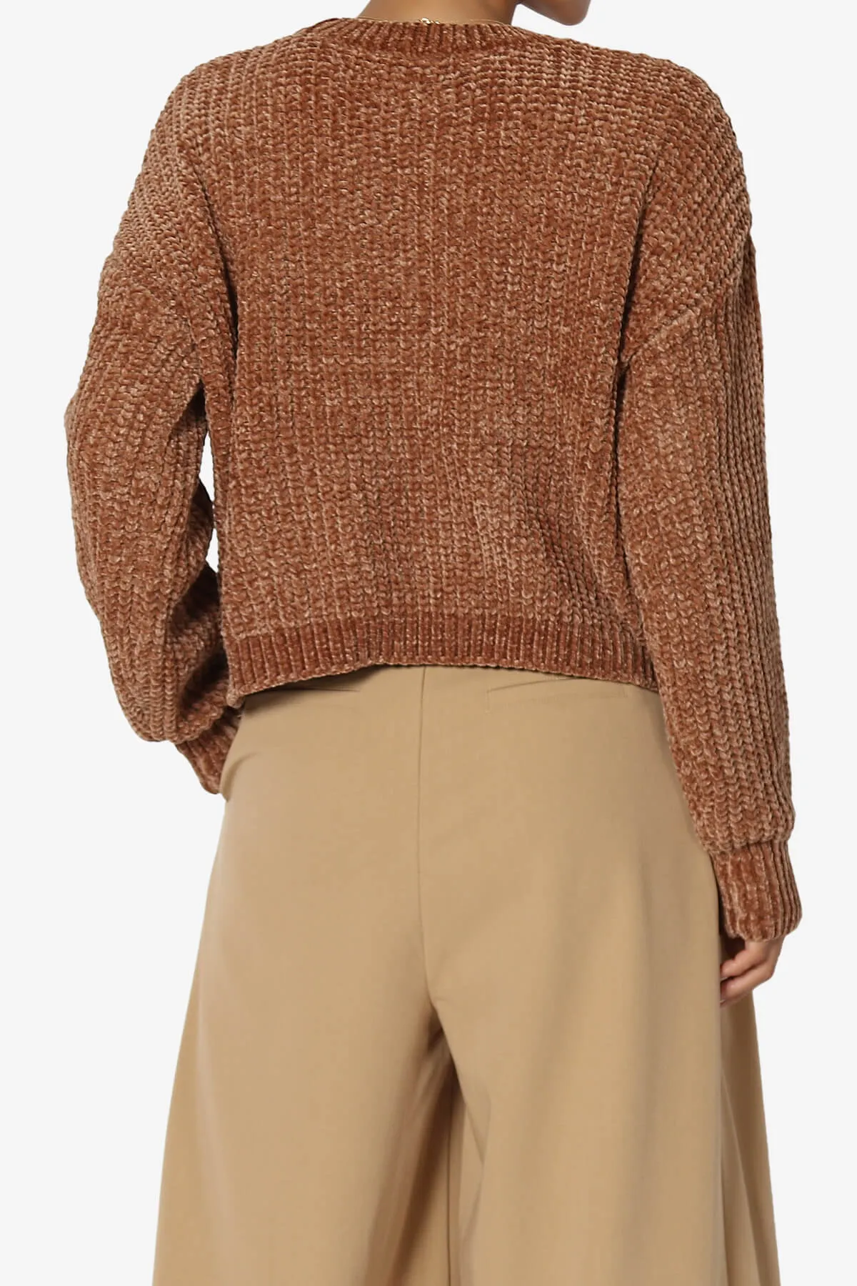 Zeeta Soft Chenille Crop Sweater