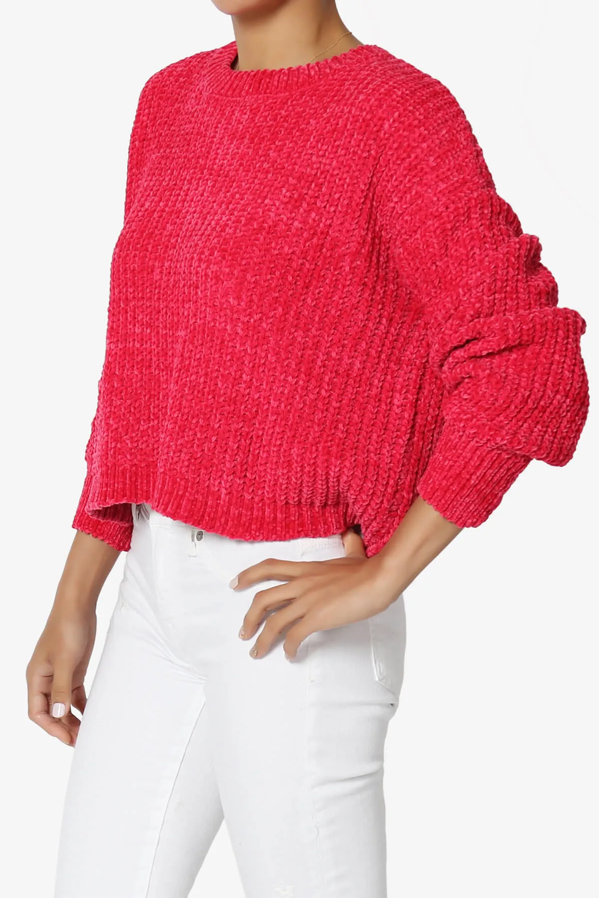 Zeeta Soft Chenille Crop Sweater