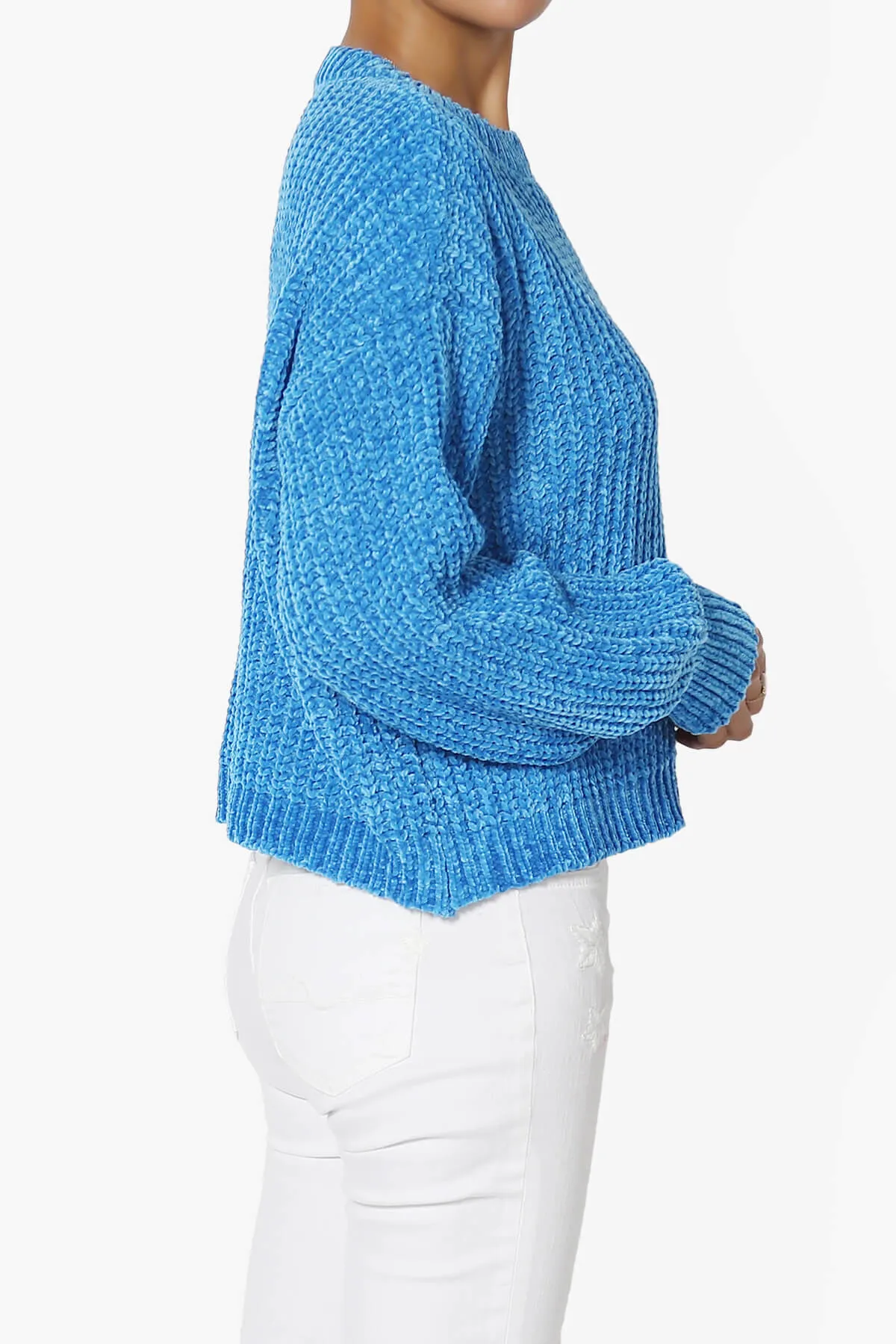 Zeeta Soft Chenille Crop Sweater