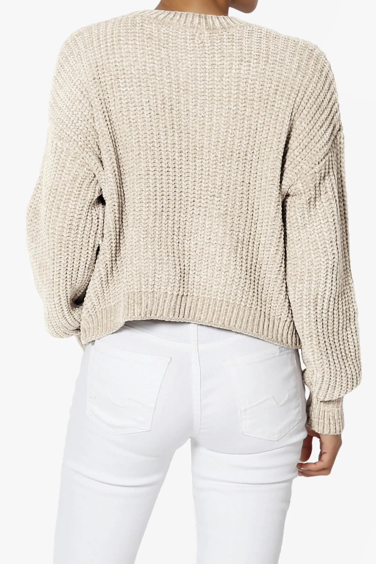 Zeeta Soft Chenille Crop Sweater