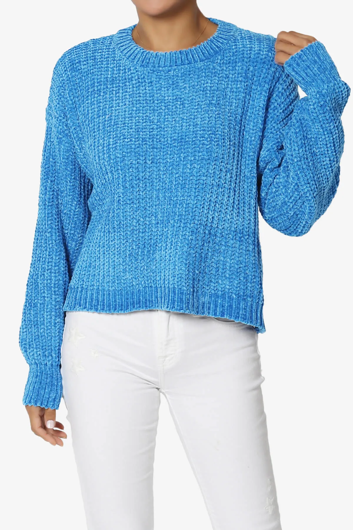 Zeeta Soft Chenille Crop Sweater