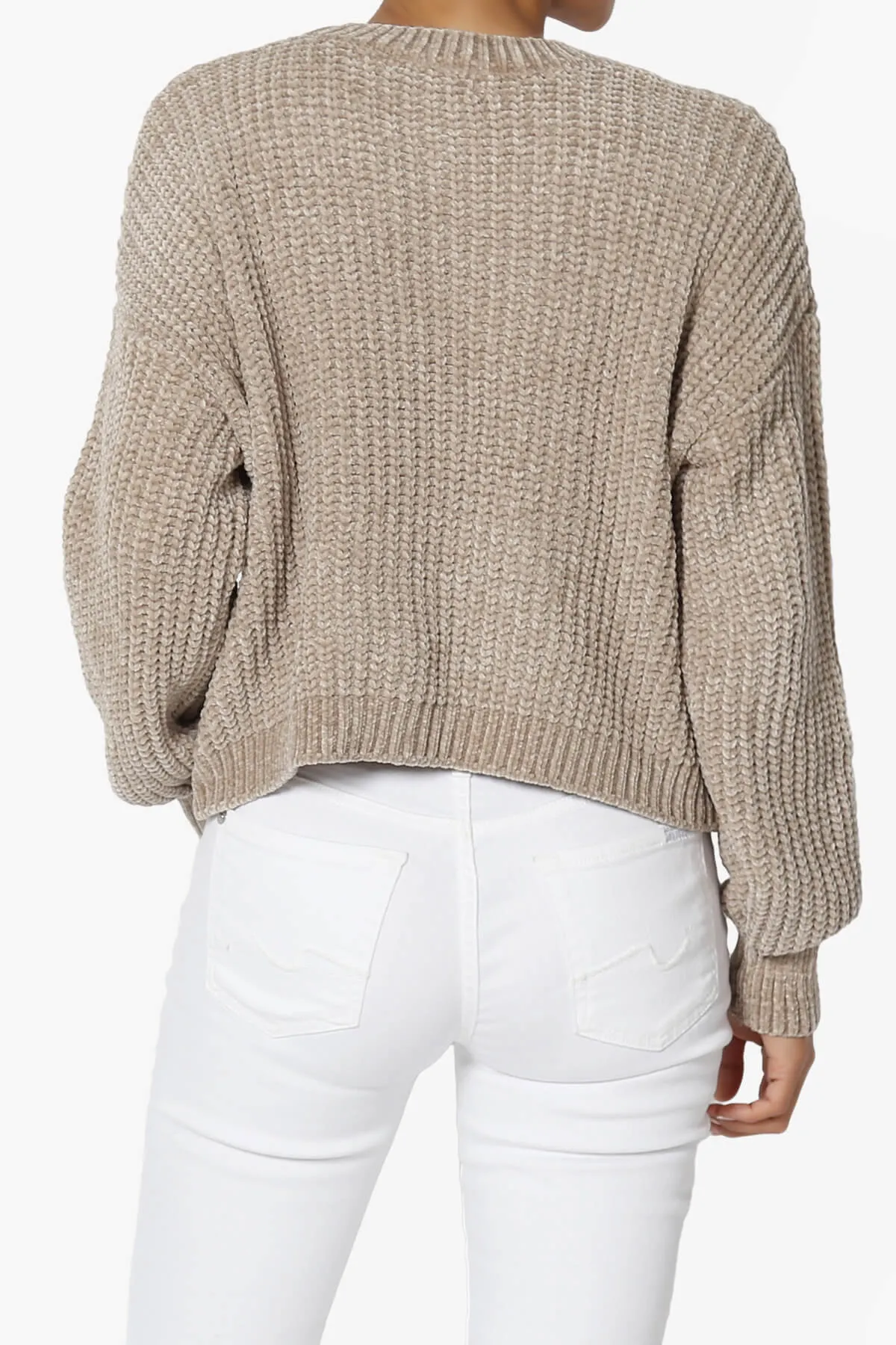 Zeeta Soft Chenille Crop Sweater