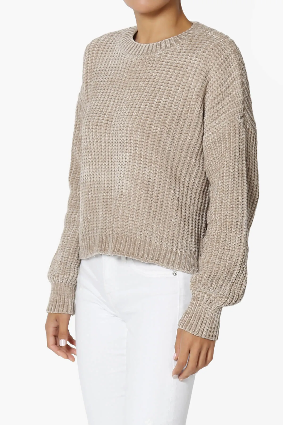 Zeeta Soft Chenille Crop Sweater