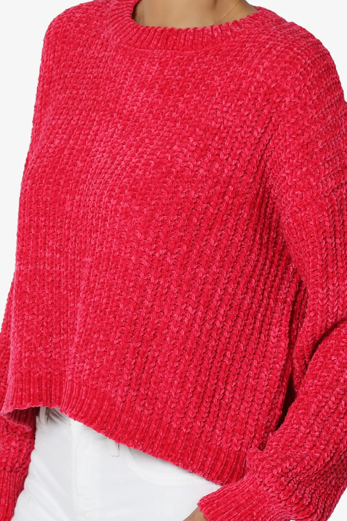 Zeeta Soft Chenille Crop Sweater