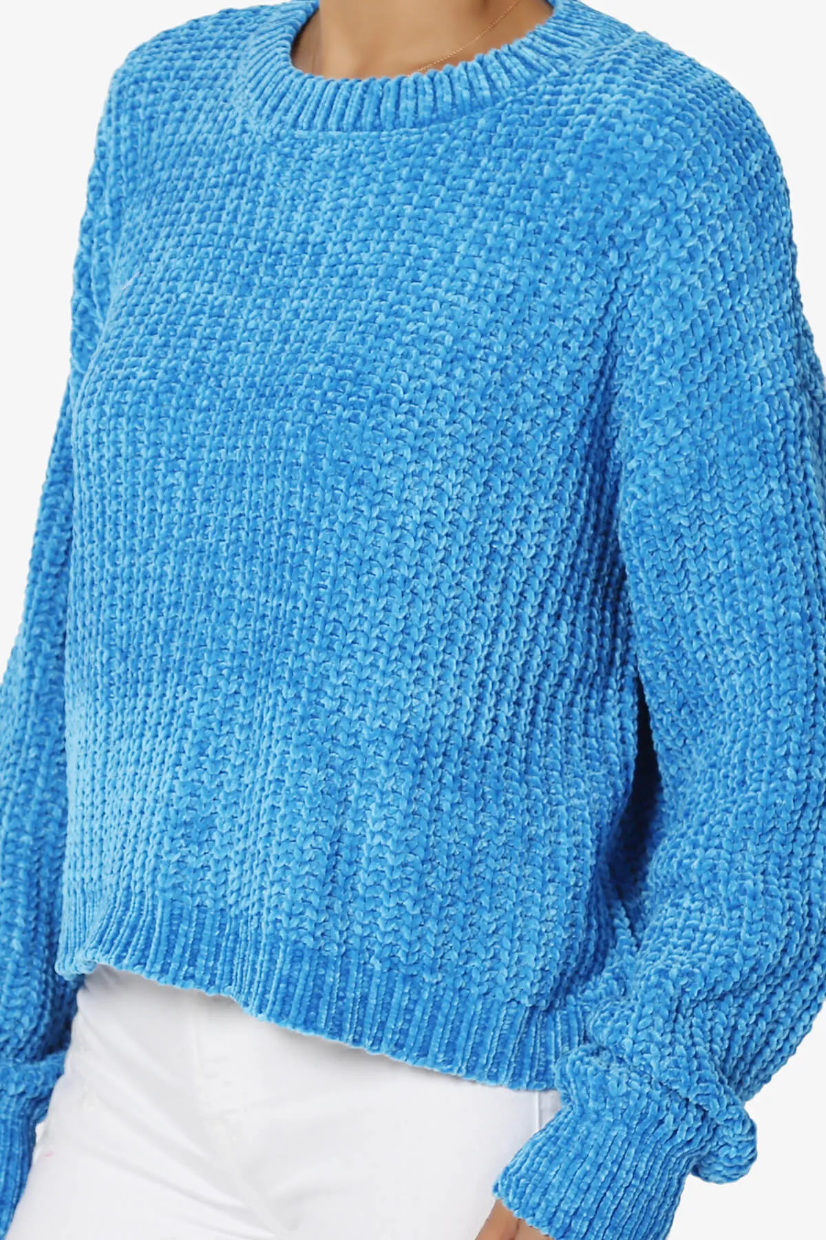 Zeeta Soft Chenille Crop Sweater