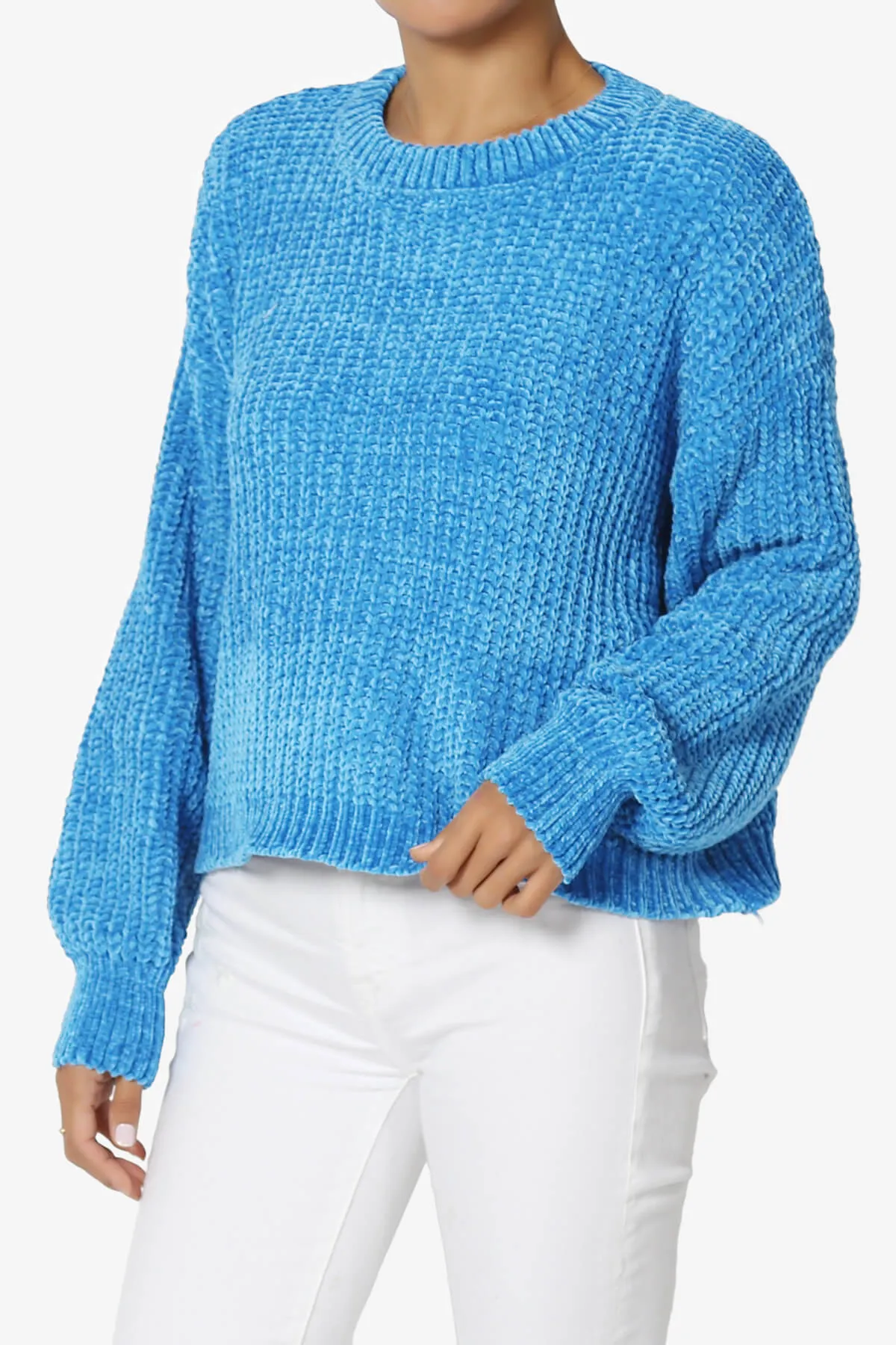 Zeeta Soft Chenille Crop Sweater