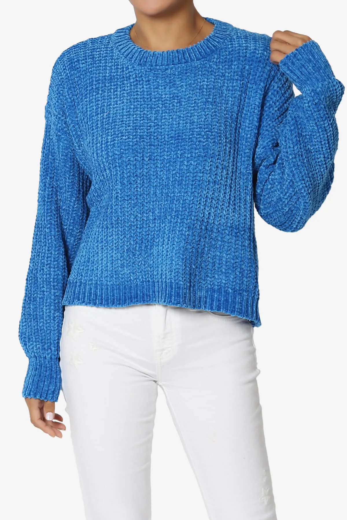 Zeeta Soft Chenille Crop Sweater