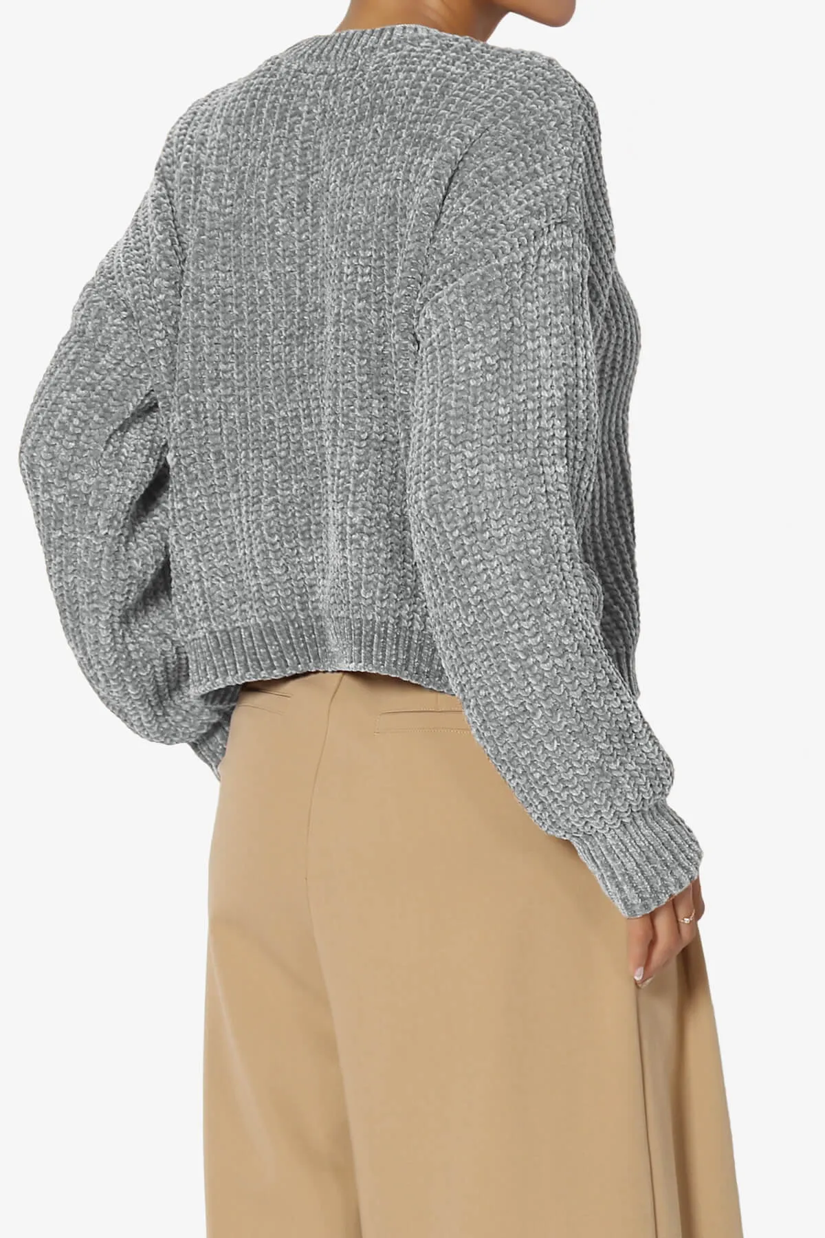 Zeeta Soft Chenille Crop Sweater