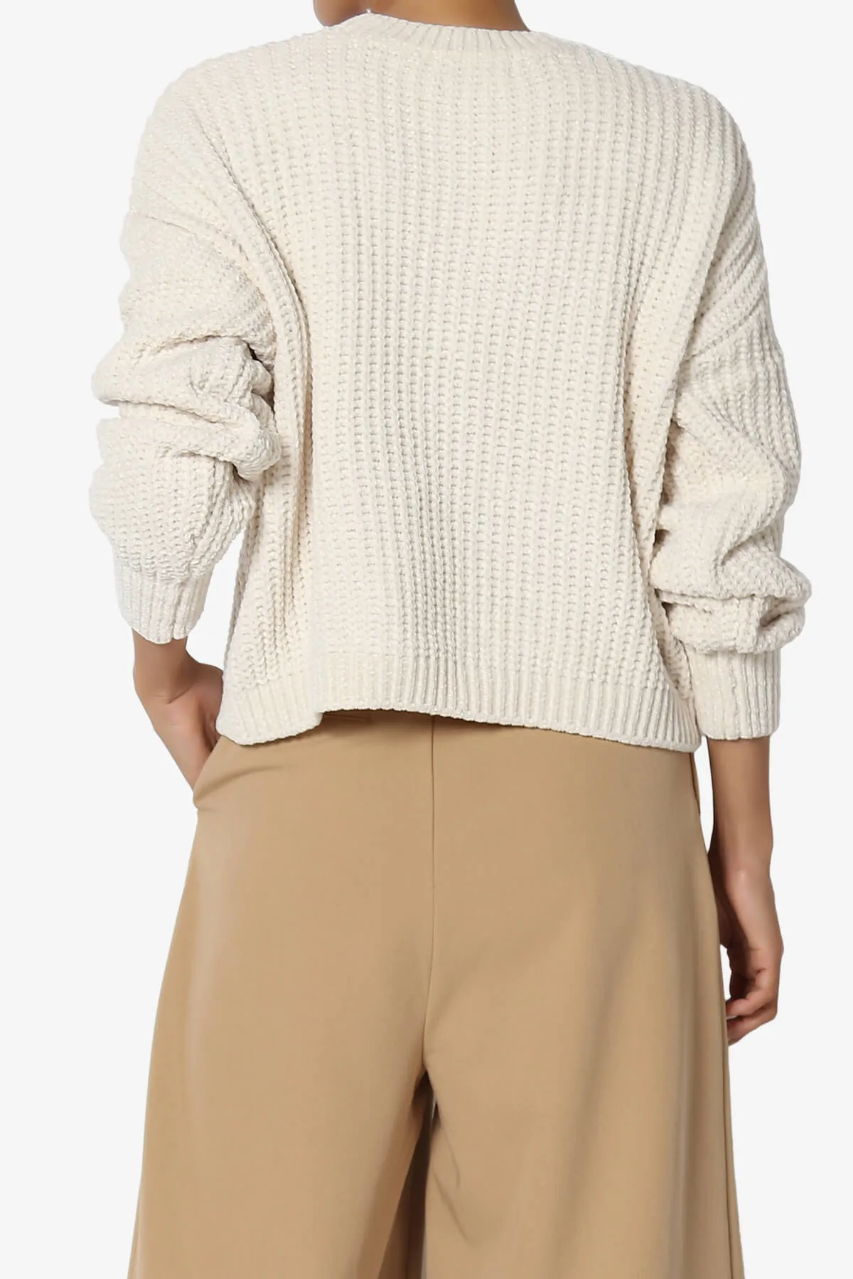 Zeeta Soft Chenille Crop Sweater