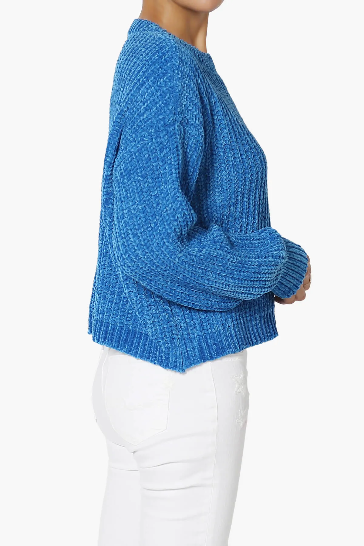 Zeeta Soft Chenille Crop Sweater