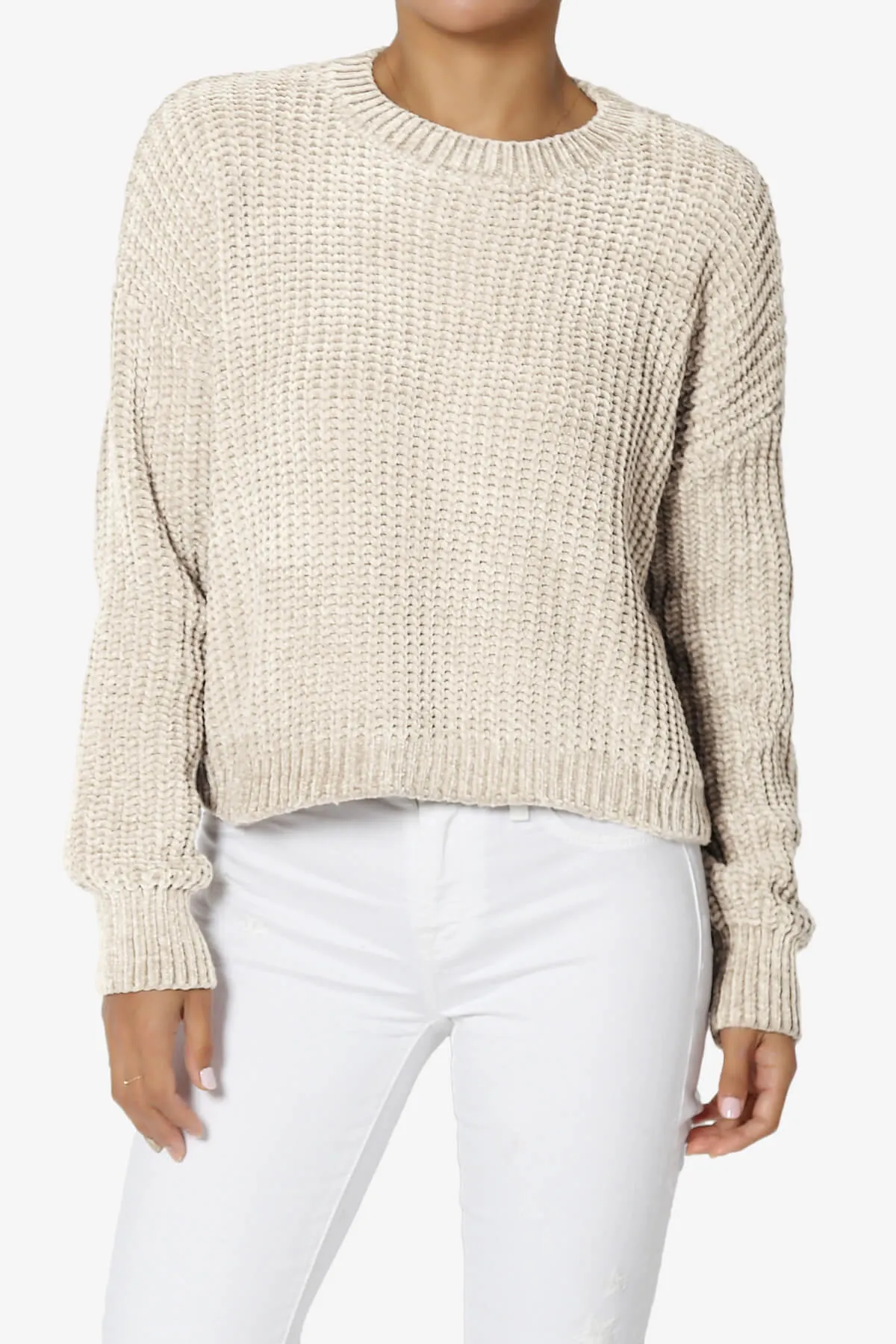 Zeeta Soft Chenille Crop Sweater