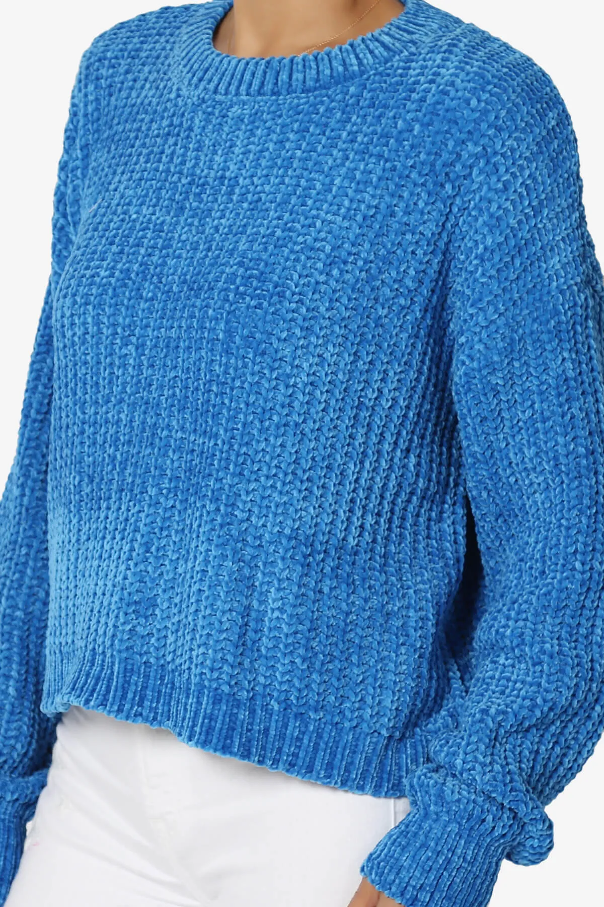 Zeeta Soft Chenille Crop Sweater
