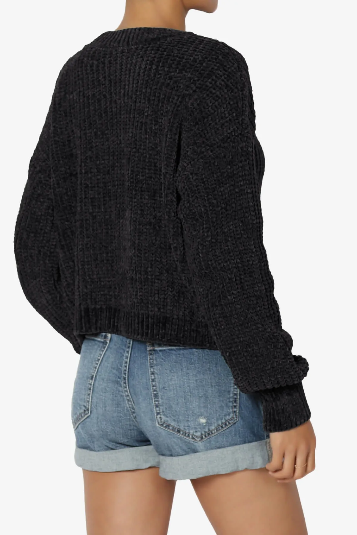 Zeeta Soft Chenille Crop Sweater