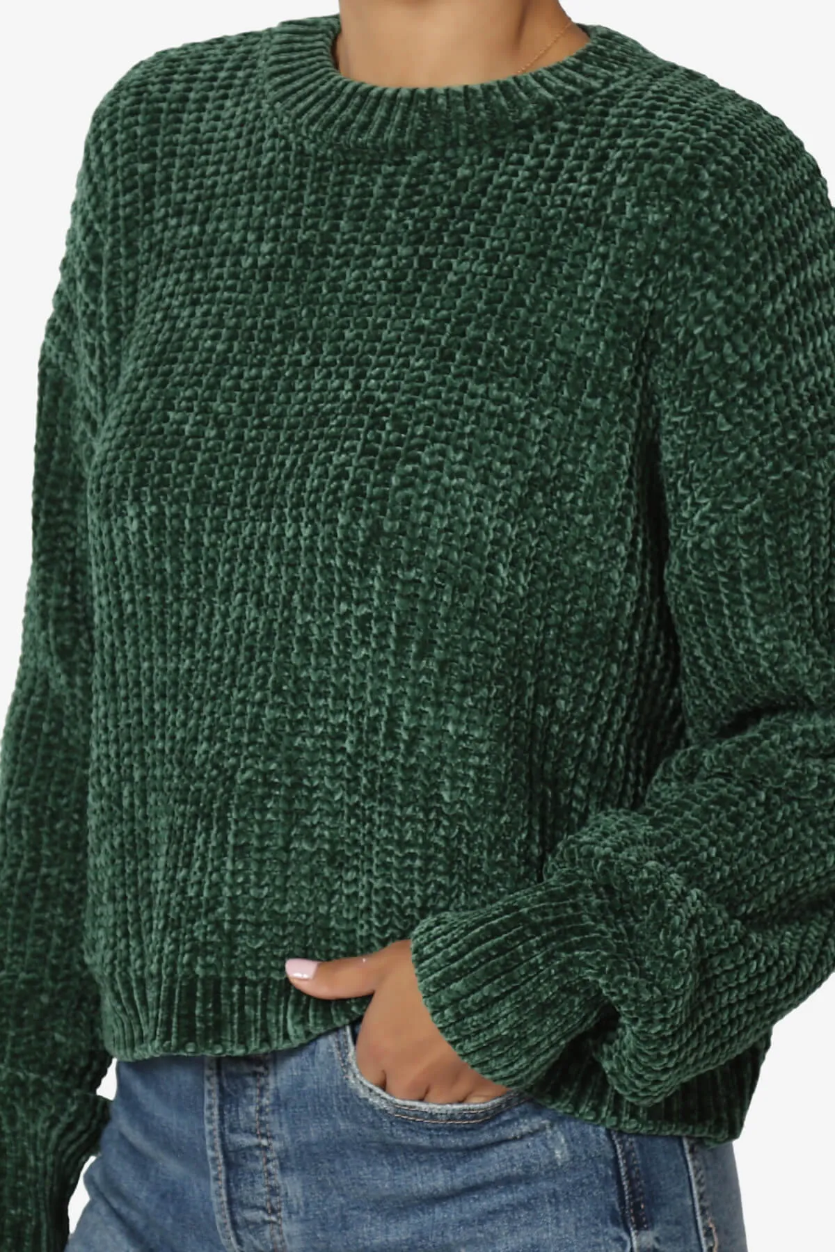 Zeeta Soft Chenille Crop Sweater