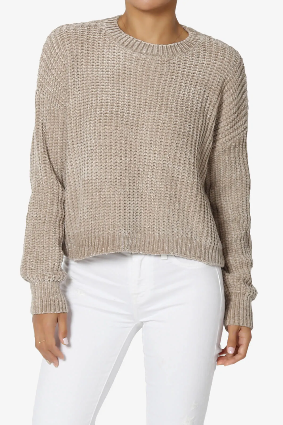 Zeeta Soft Chenille Crop Sweater
