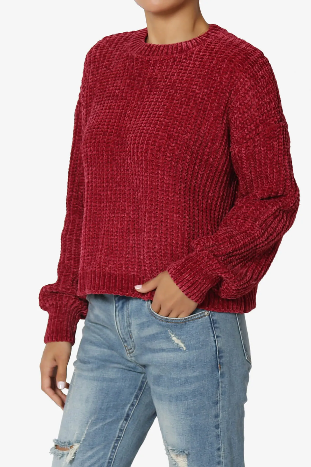 Zeeta Soft Chenille Crop Sweater