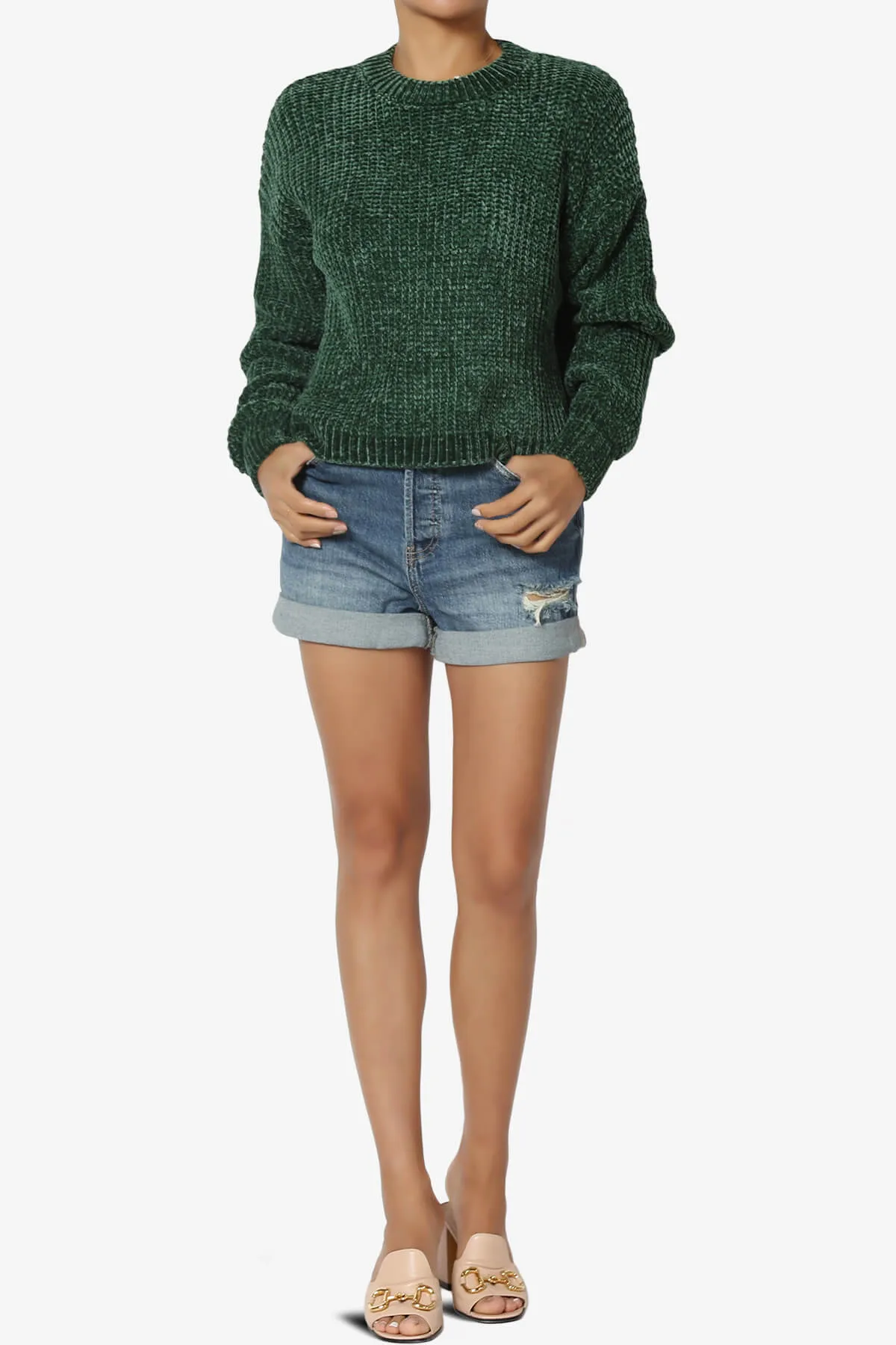 Zeeta Soft Chenille Crop Sweater