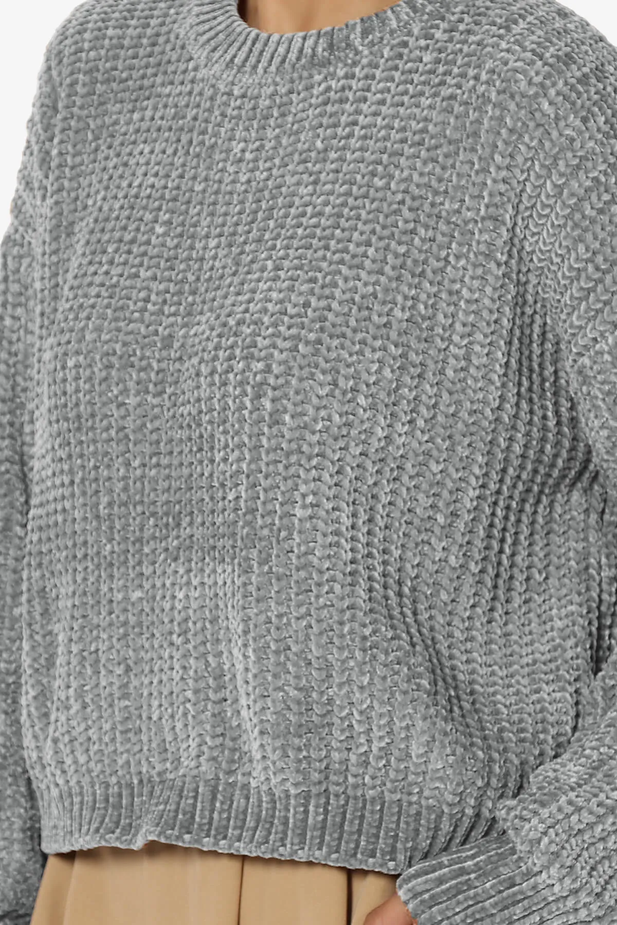 Zeeta Soft Chenille Crop Sweater