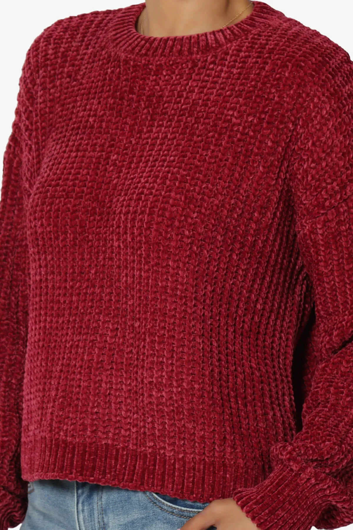 Zeeta Soft Chenille Crop Sweater