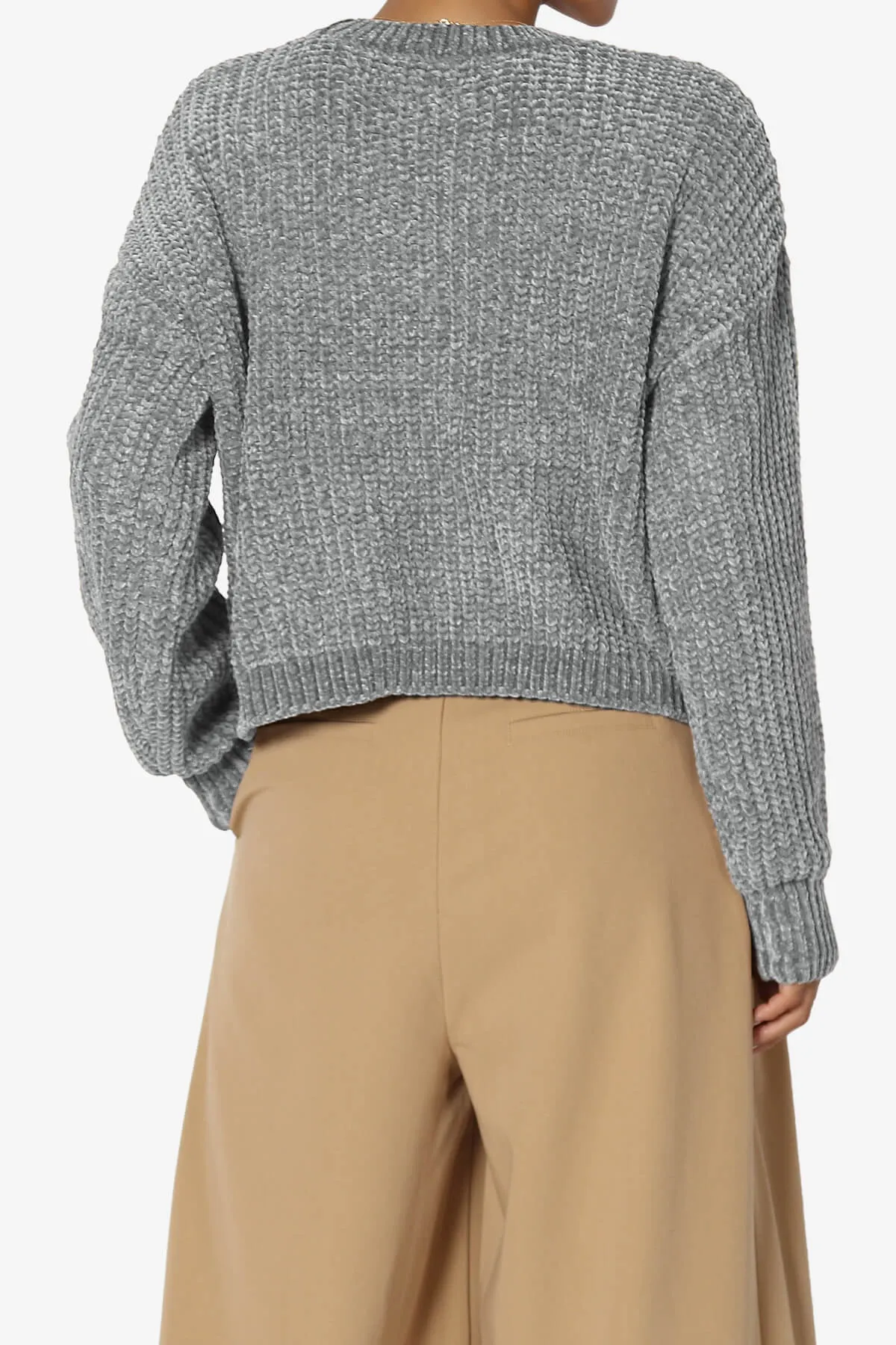 Zeeta Soft Chenille Crop Sweater