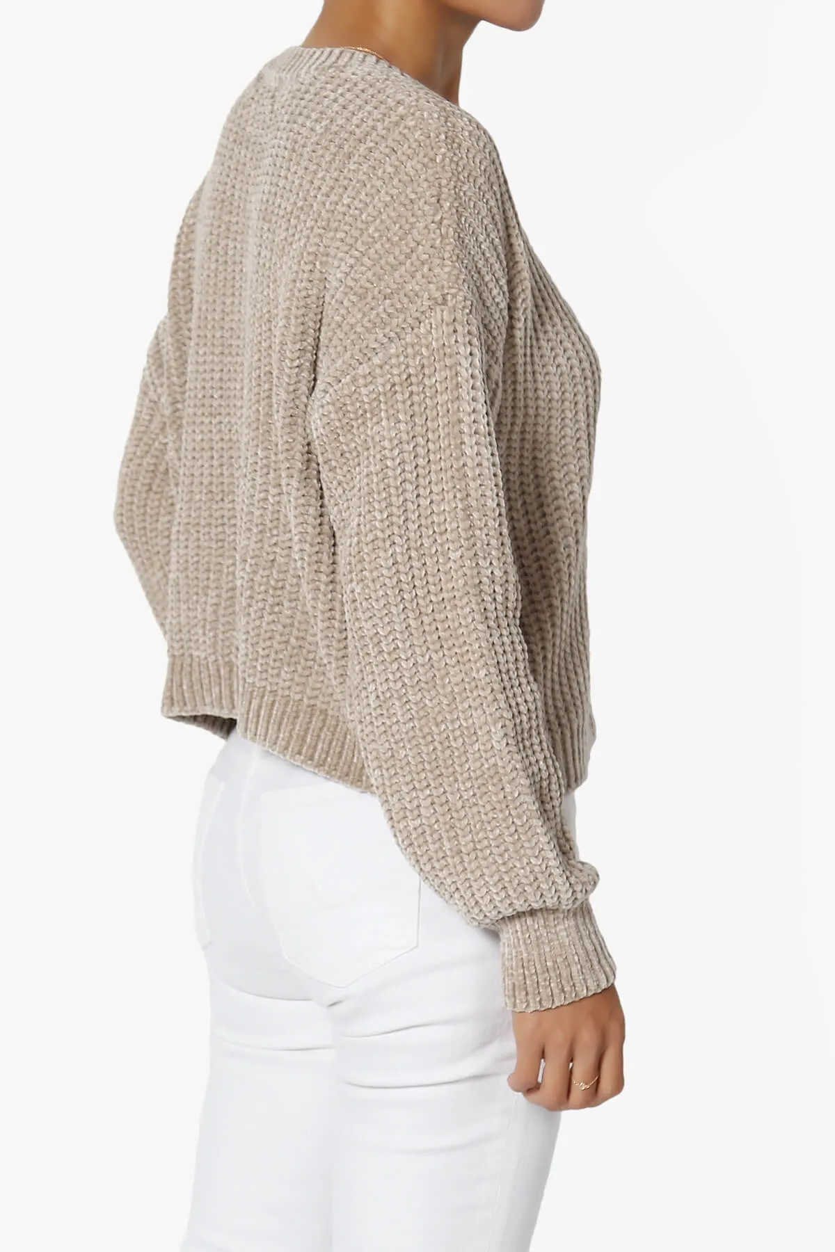 Zeeta Soft Chenille Crop Sweater