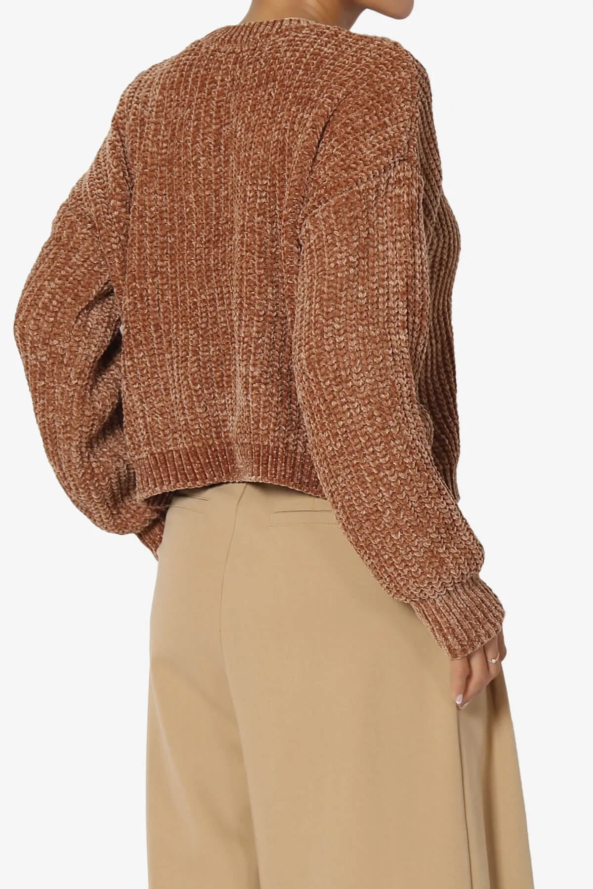 Zeeta Soft Chenille Crop Sweater