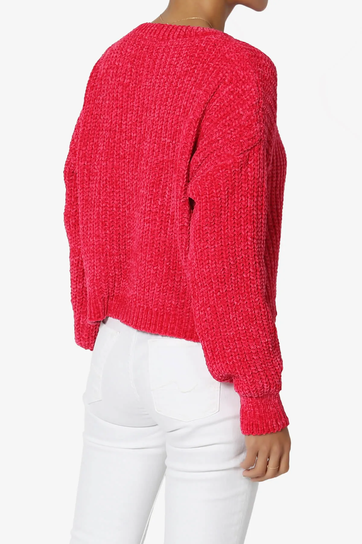 Zeeta Soft Chenille Crop Sweater