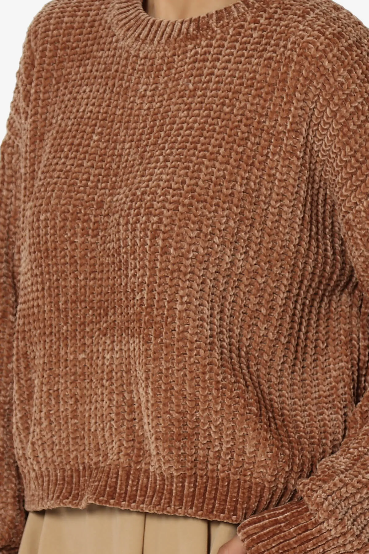 Zeeta Soft Chenille Crop Sweater