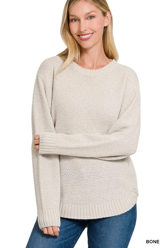 ZENANA Round Neck Basic Sweater