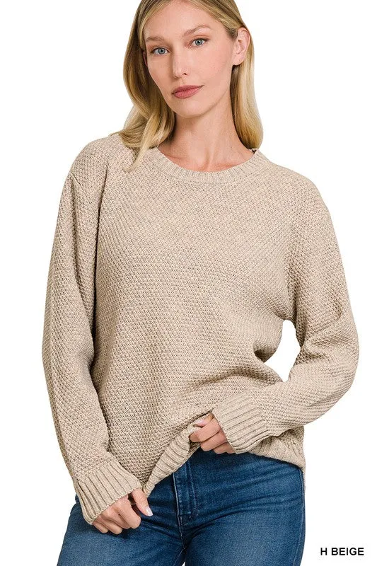 ZENANA Round Neck Basic Sweater