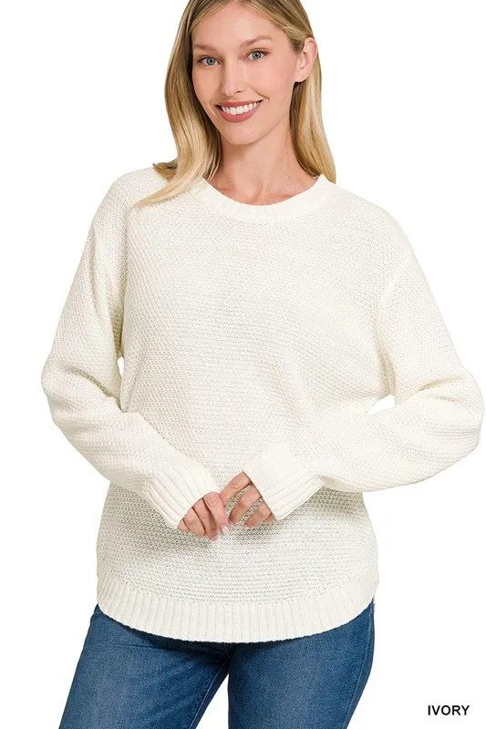 ZENANA Round Neck Basic Sweater